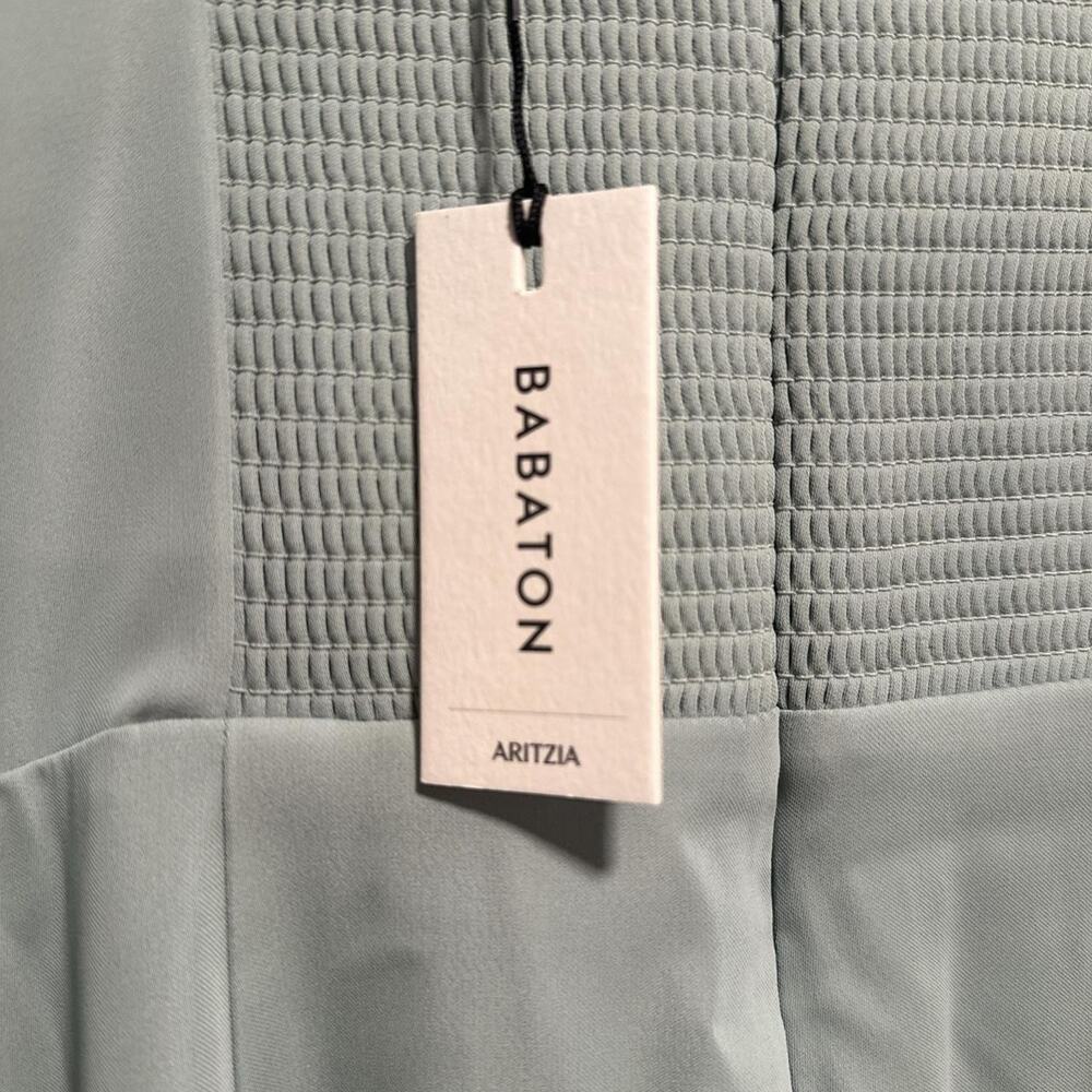 NWT Aritzia Babaton ’90s Slit Midi Dress Terrace Sage Green Size 12 Satin - Picture 4 of 5